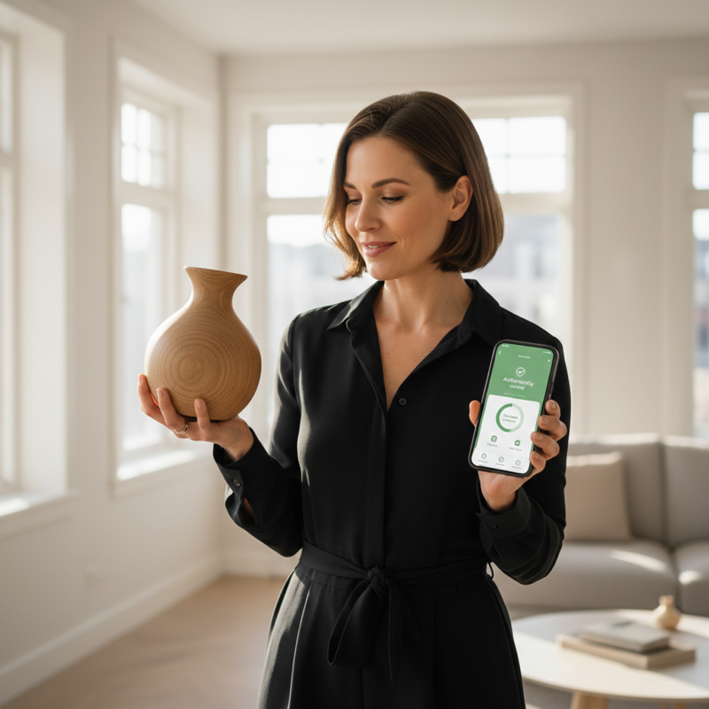 Customer scanning product for sustainability information